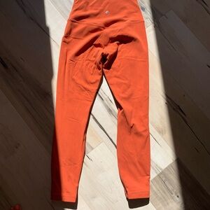 Lululemon high rise align 25” leggings in canyon orange